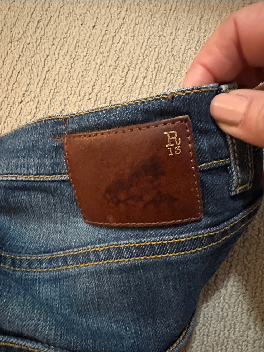 R13 Women's Dark Blue Skinny Jeans - Picture 2 of 5